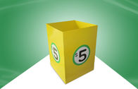 Dvds を促進するための光沢のあるラミネーションの黄色のボール紙の表示大箱