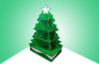 おもちゃを促進するための緑のクリスマス ツリーのボール紙パレット表示は、伝染性の設計を注目します
