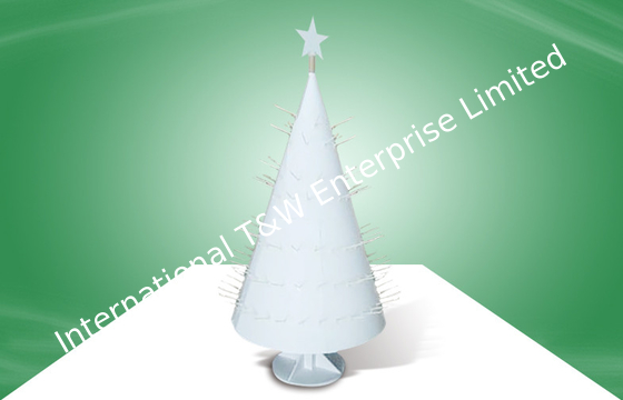 購入 クリスマスのギフトのための白く独特な設計ボール紙のフック陳列の立場 online manufacture