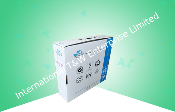 購入 段ボール紙の包装箱、光沢のある終わりを用いるプラスチック ハンドルのギフト用の箱 online manufacture