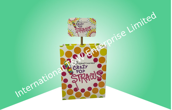 購入 管及びヘッダーが付いているキャンデー項目のためのポップアップ ボール紙のダンプの大箱の表示 online manufacture