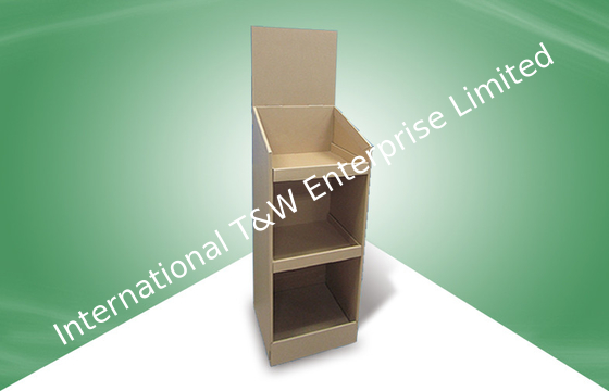 良い価格 CD及び本の100%の環境友好的のための3つの棚の破裂音のボール紙の陳列台 オンライン