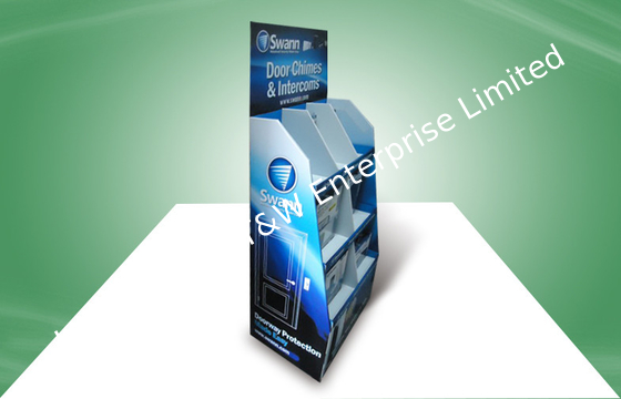 良い価格 3つの棚の破裂音のボール紙の表示、ドアベルのための波形のフロア・ディスプレイ オンライン