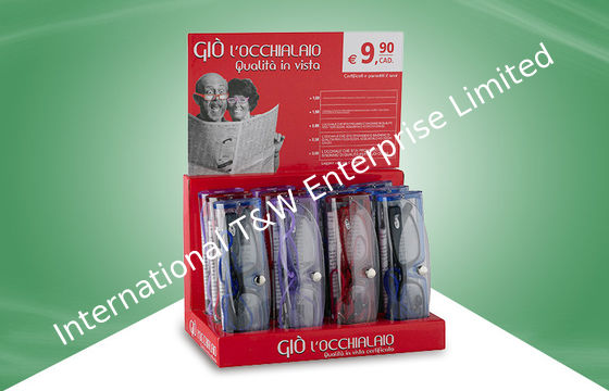 良い価格 赤いボール紙のカウンタートップは卓上の表示装置の細字用レンズを表示します オンライン