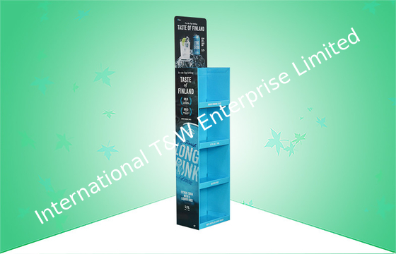 良い価格 サポート・バーと長続きがする4つの棚の頑丈なボール紙POSの陳列台 オンライン